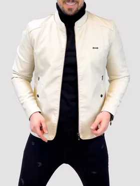 کت چرم 2209 سفید