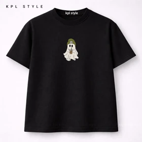 تیشرت باکسی طرح هالووین 100٪ پنبه گرم دار | کد 1363