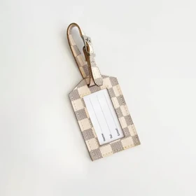 تگ چمدان طرح برند چرم نئون مدل Tag303 (کرم)