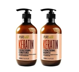 پک شامپو و ماسک مو پیور نیچر کراتین Pure Nature Keratin حجم 500 میلی لیتر