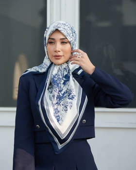 روسری ابریشم توییل قواره 90 30182