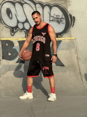 ست رکابی و شلوارک CHICAGO بسکتبالی بدنسازی مشکی