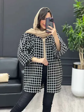 شکت چهارخونه آستین کیمینو