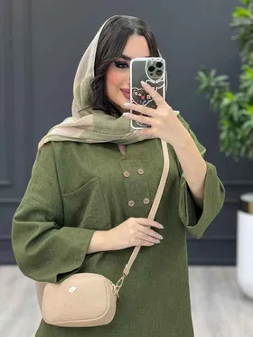 مانتو جلو بسته تک جیب