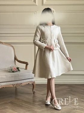 ست کت و دامن لینن حصیری