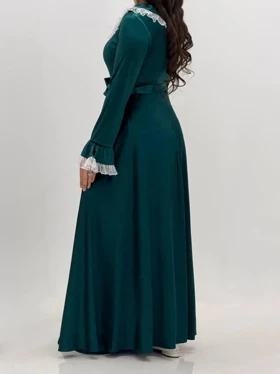 3744-پیراهن ماکسی بلند پریچهر(ایراددار)