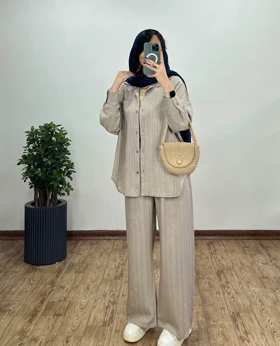 ست مانتو و شلوار دیپلمات کوک دوزی آلیشا