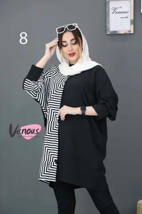 مانتو طرح دار ابروبادی