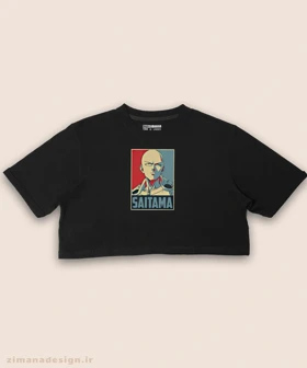 کراپ زنانه طرح وان پانچ من شخصیت سایتاما کد 901