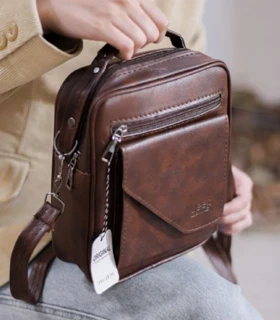 کیف دوشی چرم مدل کج