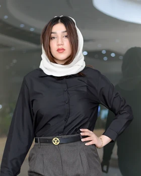 شومیز زنانه بیسیک مشکی (بور نیست) 7178