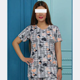 بلوز زنانه طرح دار درجه یک سایز بزرگ