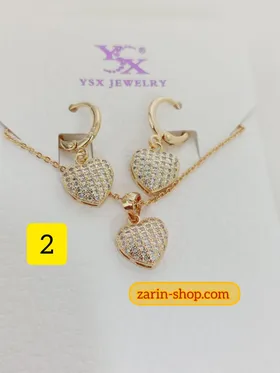 نیمست طرح جواهر طلایی نگین‌دار زنانه