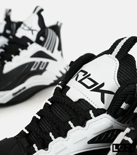 کفش کتانی ساق‌دار سفید مشکی Reebok Shaq Attaq