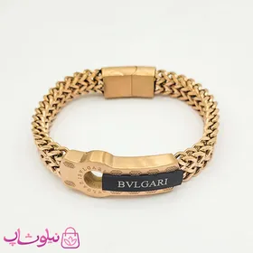 دستبند مردانه زنجیری مدل بولگاری رزگلد