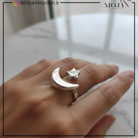 انگشتر ورشو طرح ماه و ستاره زنانه کدv719