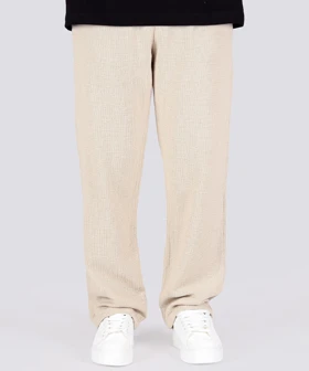 شلوار کنفی بگ و کمر کش کرم 1010