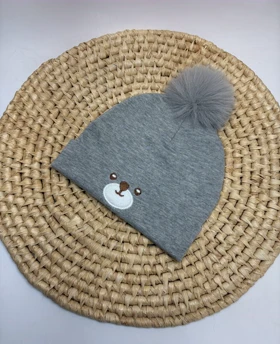 کلاه پاییزه تریکو قسطی (طوسی)