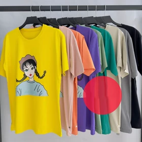 تیشرت زنانه نخ پنبه طرح دختر