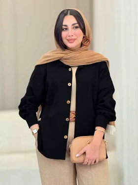 مانتو بغل سه دکمه الیسا