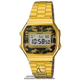 ساعت کاسیو نوستالژی صفحه ارتشی Casio A168WEGC-3DF