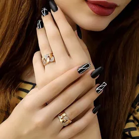 انگشتر طرح بافت ژوپینگ کد 457