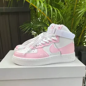 کفش ایرفورس ساق بلند کاستوم Bubble Gum Pink Custom