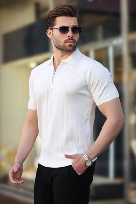 تیشرت یقه پولو مردانه اورجینال مدمکست madmext