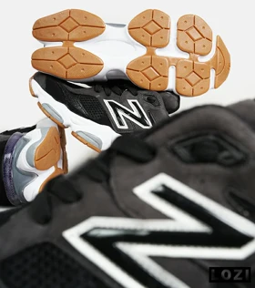 کفش کتانی مردانه و زنانه مشکی خاکستری NEW BALANCE 9060