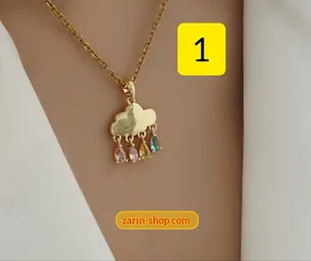 گردنبند طلایی زنانه آویزدار طرح طلا