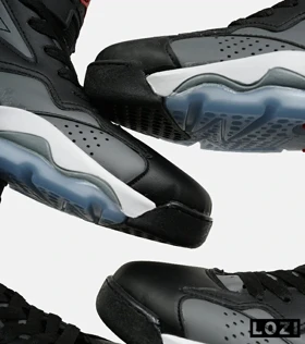 کفش کتانی ساق‌دار مردانه مشکی طوسی Nike air jordan 6