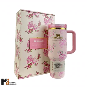 فلاسک استنلی طرح دار کد 2017661 (صورتی پاپیون دار)