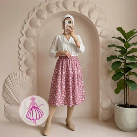 دامن نخی بابونه کوتاه در رنگبندی متنوع(کد1349)