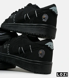کفش کتانی مردانه و زنانه مشکی نایک NIKE jordan Vodoo