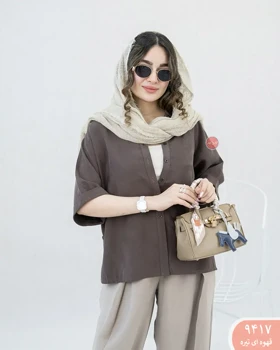 شومیز سیلک بغل دکمه 9417