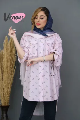 مانتو طرح دار آستین گت