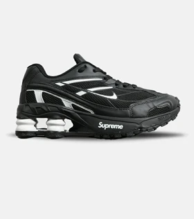 کفش کتانی مردانه مشکی سفید نایک NIKE x SUPREME shox ride 2