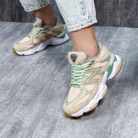 کتانی زنانه اسپرت مدل نیوبالانس 9060 new balance رنگ کرم سفید