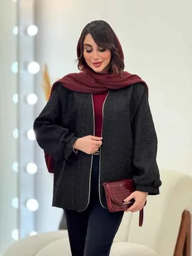 مانتو ژاکارد شاین آستین پیله