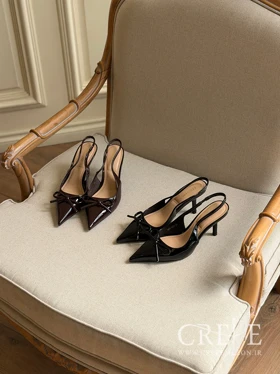 کفش ورنی پاپیونی پاشنه 8/5 سانت