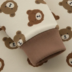 ست سویشرت آستین بلند و شلوار پسرانه مدل خرس کوچولو PJ1386