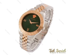 ساعت مچی ورساچه زنانه رزگلد نقره ای صفحه سبز Versace-3949-L