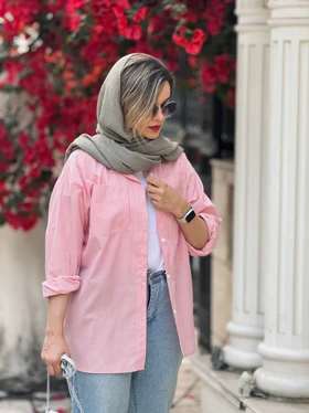 مانتو لینن راه راه