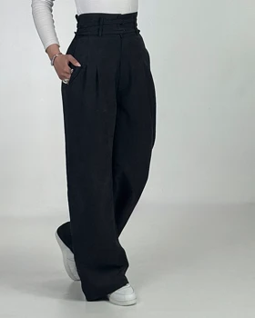 شلوار مودال کمر پهن کد : 200287 (مشکی)