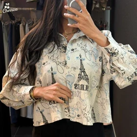 شومیز باکسی طرح پاریس کد 34