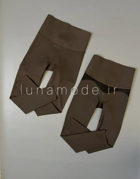 لگ زنانه کمر گنی قهوه ای تیره مات کد 2