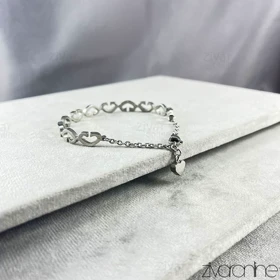 دستبند النگویی زنانه مدل قلب 40202