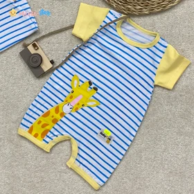 رامپر نوزادی BABY ONE زرافه جنس پنبه