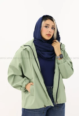 کاپشن سانتانا کلاه دار کد1004762