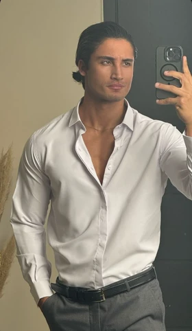 پیراهن سفید اسپرت پارچه دوشین اعلا تضمین کیفیت